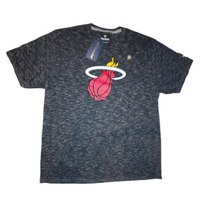 Miami Heat Fanatics Branded Space Dye Primary Logo T-Shirt Heathered Charcoal XL